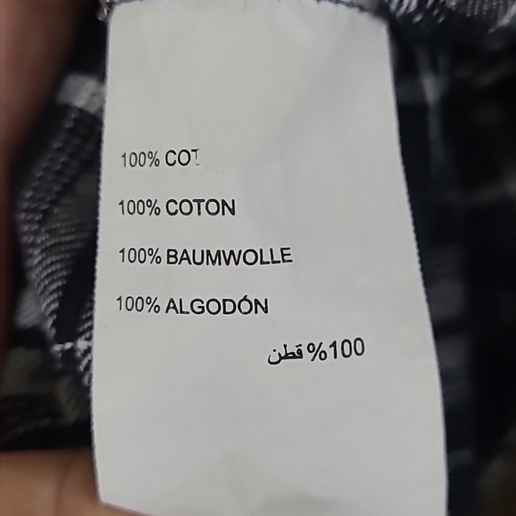 + D/c Jeans Penningtons black white plaid roll tab sleeves shirt - Picture 6 of 7